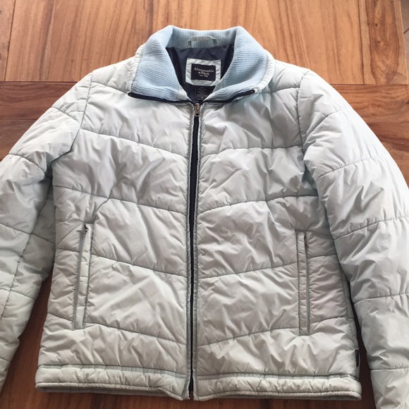 Abercrombie & Fitch Jackets & Blazers - Abercrombie & Fitch Light Green Puffer Ski Jacket